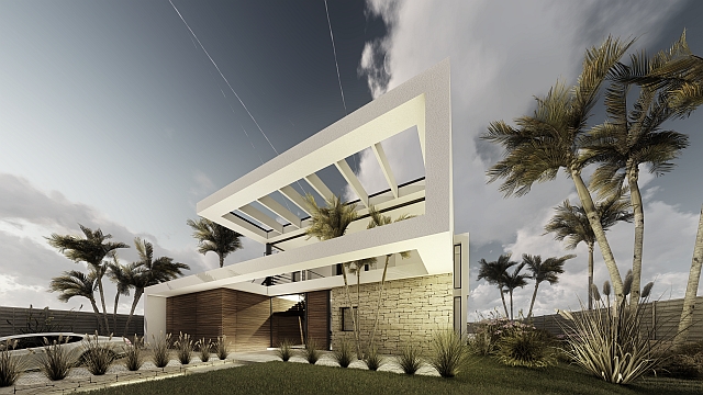 Door architect ontworpen villa met prachtige moderne styling